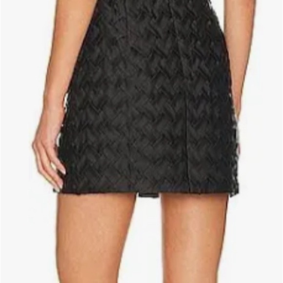 Amanda Uprichard ArelyBlack Pleated/Woven Strapless Mini Dress , NWT - Picture 3 of 13